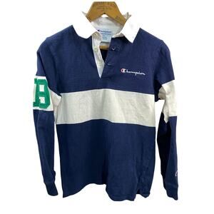 Champion Polo Rugby Long Sleeve Shirt Kids Boys Large